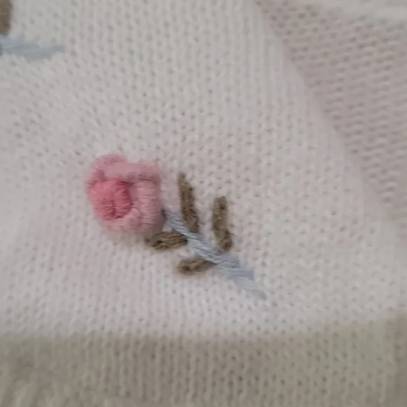 Petite Sophisticate Cream Floral Cardigan - Picture 5 of 6